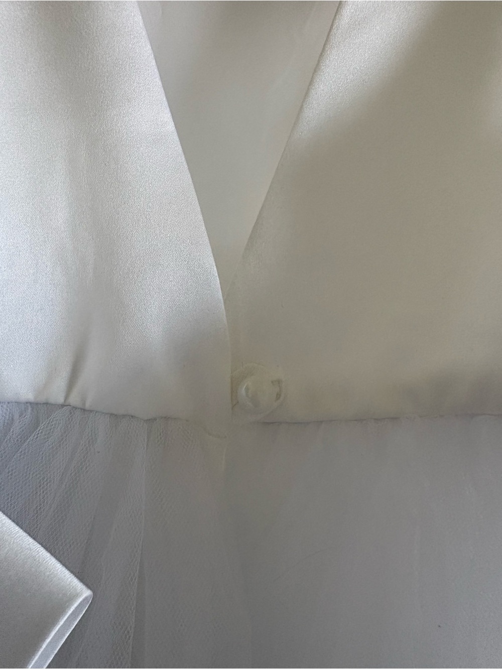 White Flower Girl Tulle Dress - Picture 8 of 11